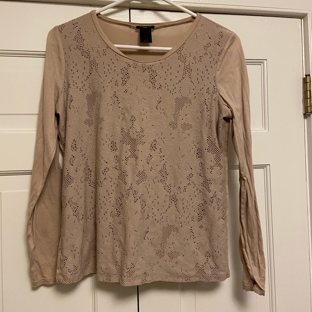 Loft tan long-sleeve blouse, MP